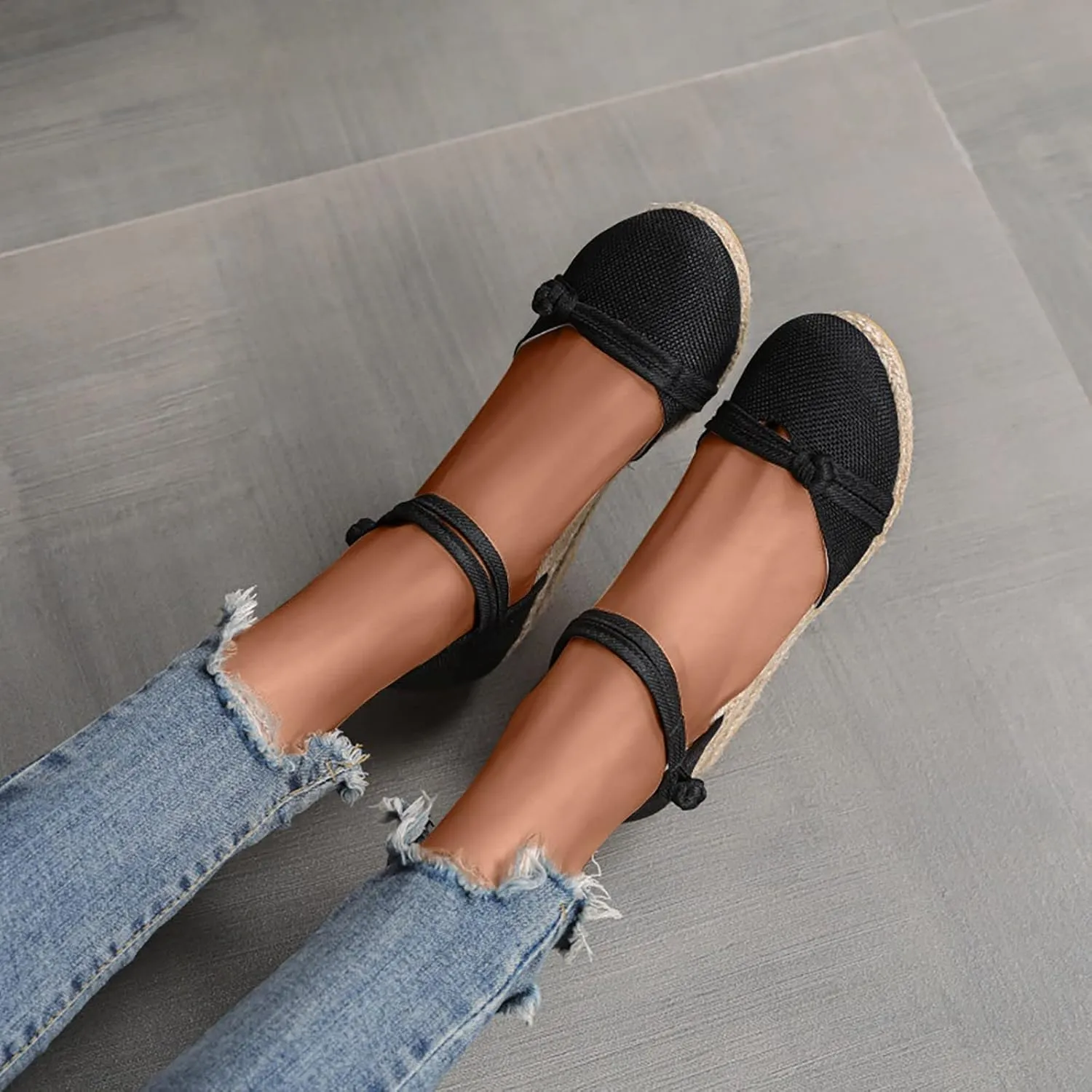 Wedge Heel Shoes for Women Summer Dressy High Heeled Sandals Comfort Slip on Single Shoe Closed Toe Sandal 2025 New