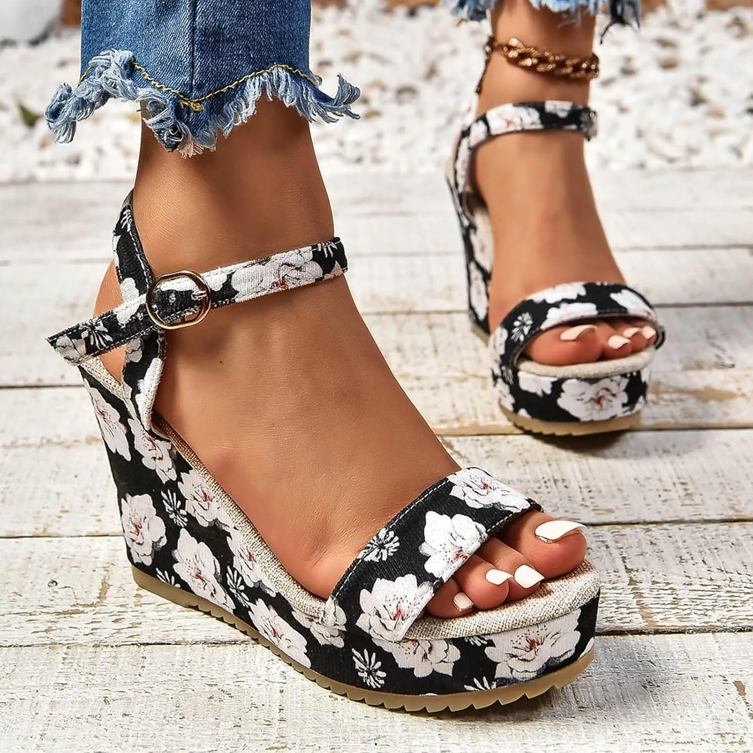 Wedge Sandals Women's Orthopaedic Shoes Washable for Breathable Sports Leisure Beach Summer Lightweight