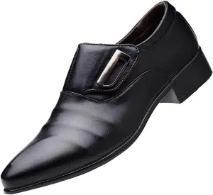White Men Shoes Casual Fashion Style Men's Breathable Comfortable Business Slip On Leisure Solid Oxford Dress Shoes Men