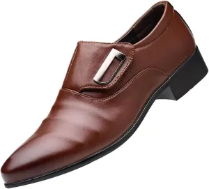White Men Shoes Casual Fashion Style Men's Breathable Comfortable Business Slip On Leisure Solid Oxford Dress Shoes Men