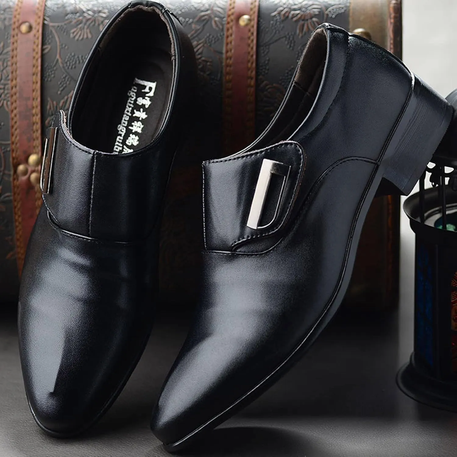 White Men Shoes Casual Fashion Style Men's Breathable Comfortable Business Slip On Leisure Solid Oxford Dress Shoes Men