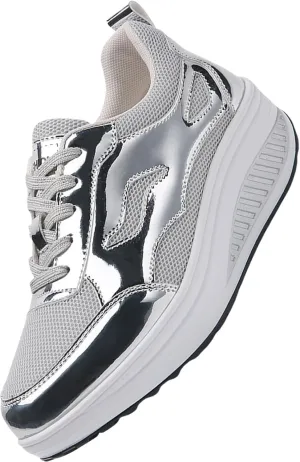 White Platform Sneakers Basketball Shoes Women's Slip on Shoes Slip on Non Slip Low Top Casual Womens Loafers Comfortable Dressy High Top Sneakers for Women