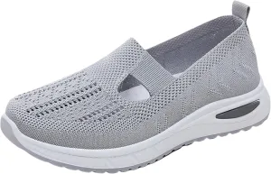 Women Walking Shoes Sock Sneakers Slip-On Breath Non Slip Work Shoes Women Walking Dress Casual Shoes Brown Sneakers Brown Tennis Shoe White Loafers