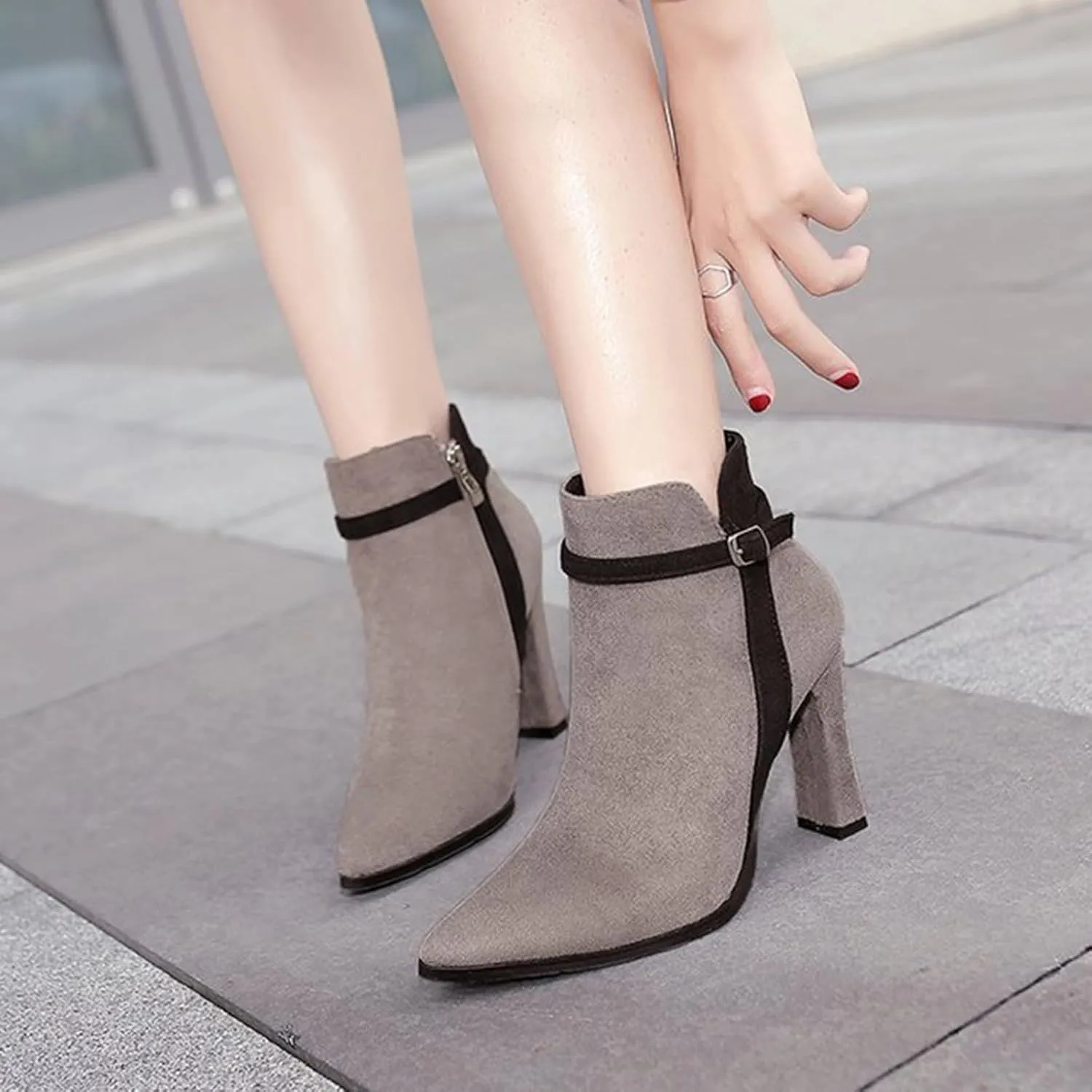 Womens Boots Ankle Wedge Booties for Women White Cowboy Boots Women Womens Boots Size 12 Women High Heel Ankle Boots Chunky Platform Booties Ankle Booties for Women Low Heel Wide Width