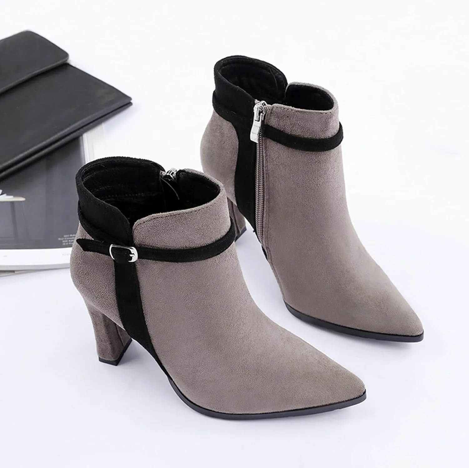 Womens Boots Ankle Wedge Booties for Women White Cowboy Boots Women Womens Boots Size 12 Women High Heel Ankle Boots Chunky Platform Booties Ankle Booties for Women Low Heel Wide Width