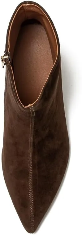 Women's Classic Pointed Toe Heels Suede Ankle Boots