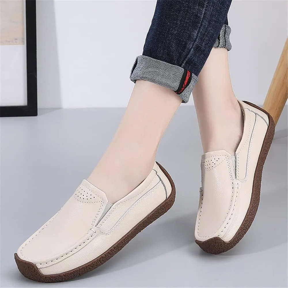Women's Comfortable Genuine Leather Moccasins Casual Driving Loafers Soft Walking Shoes Women Slip On