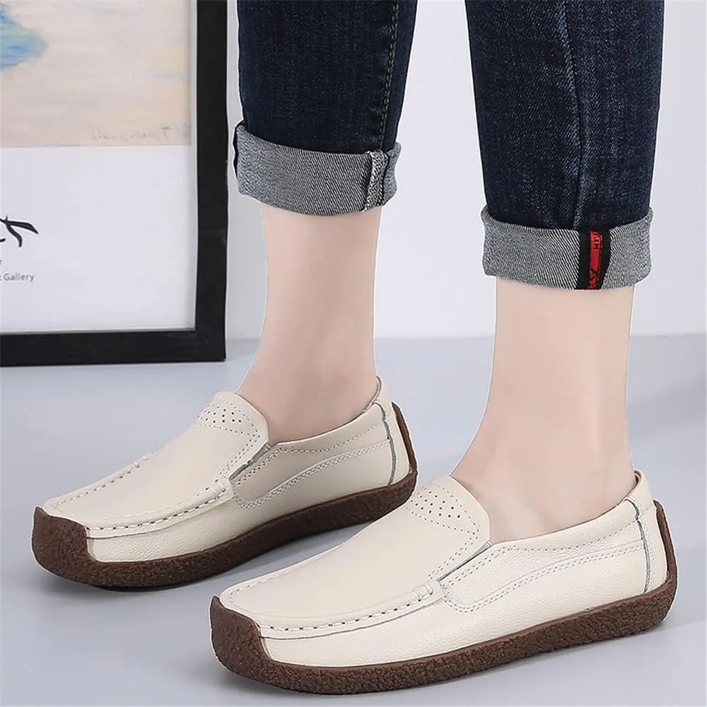 Women's Comfortable Genuine Leather Moccasins Casual Driving Loafers Soft Walking Shoes Women Slip On
