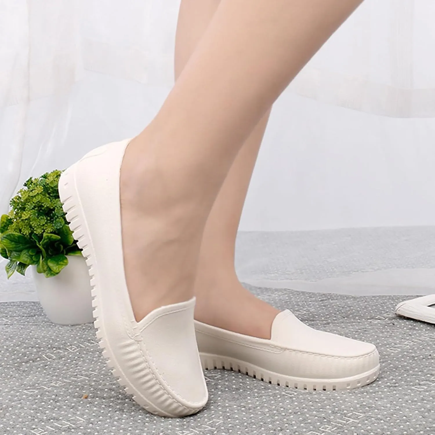 Women's Leather Shoes Orthopedic Slip-On Loafers Soft Walking Driving Shoes Business Work for Boys Casual Wear