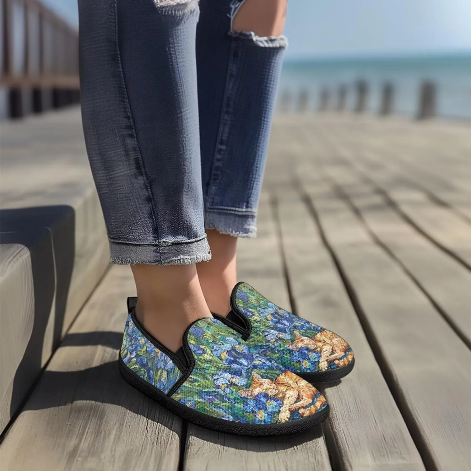 Women's Loafers & Slip-Ons Sunflower Business Slip On Work Flats Comfort Mesh Walking Sneakers Travel Shoes