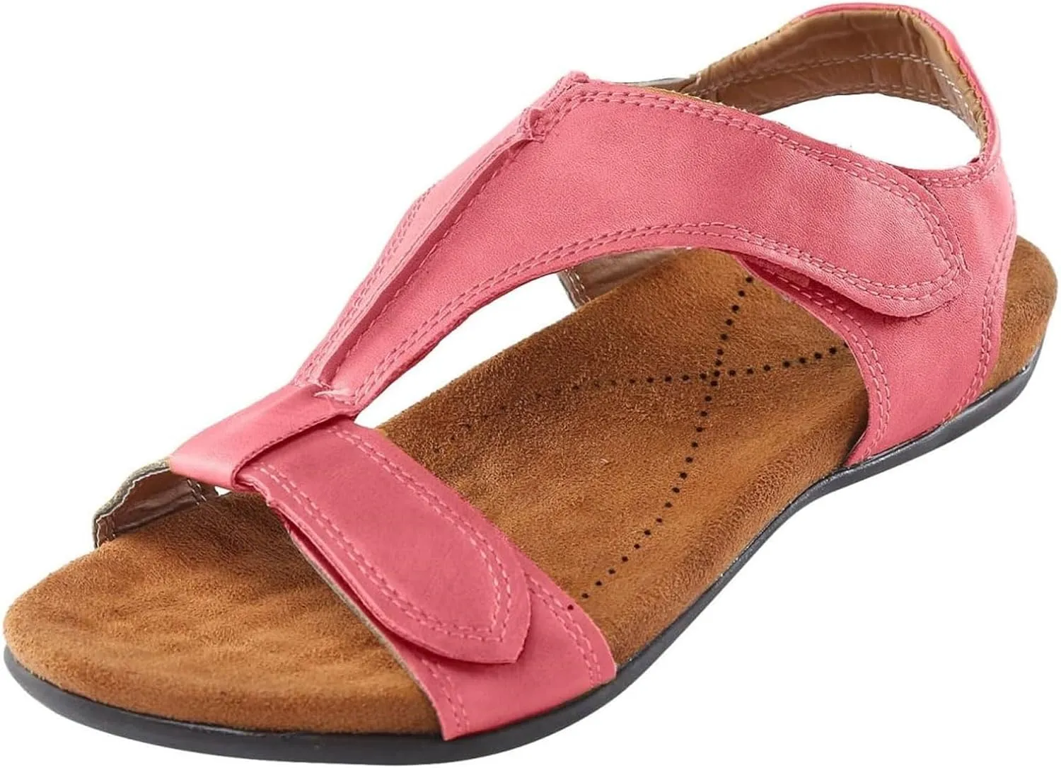 Womens Sandals Arch Support Orthopedic Flat Sandals Summer Comfort Walking Sandal Casual Beach Open Toe Sandal