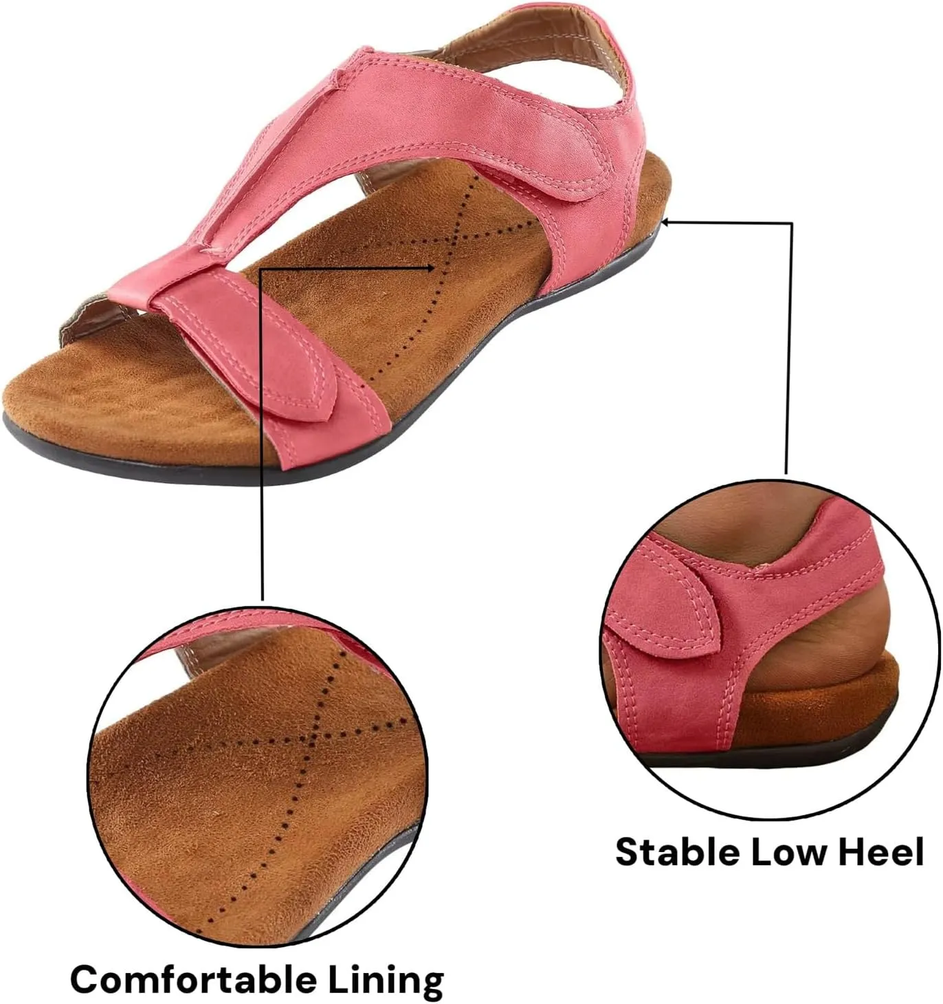 Womens Sandals Arch Support Orthopedic Flat Sandals Summer Comfort Walking Sandal Casual Beach Open Toe Sandal