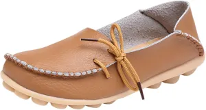 Women's Slip-On Loafers Lug Sole Non Slip Shoes Soft Lightweight Walking Driving Shoes Versatile Heeled Casual