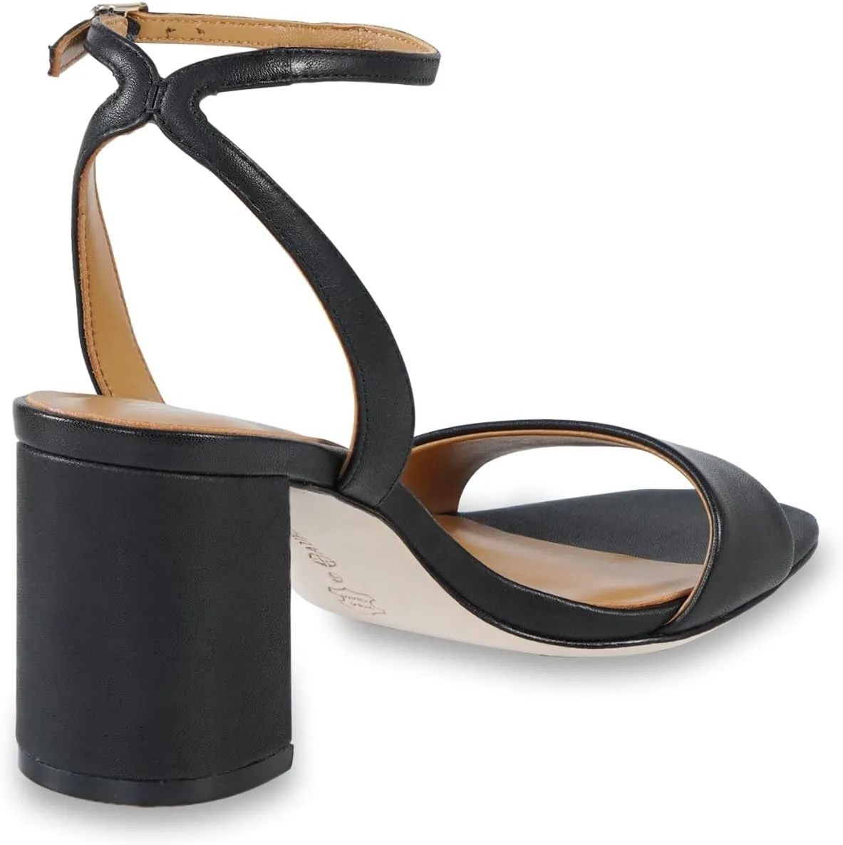 Women`s Stylish Leather Chunky heeled sandals with leather outsolefor dressy summer