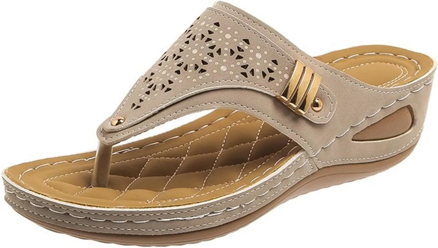 Women's Summer Sandals,Womens Casual Summer T-Strap Gladiator Flip Flops Clip Toe Comfy Beach Dressy Flat Shoes Sandals