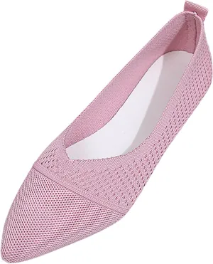 Women's Temperament Pointed Toe Loafers Soft Flat Soled Non Slip Flats Pointed Toe Breathable Driving Shoes