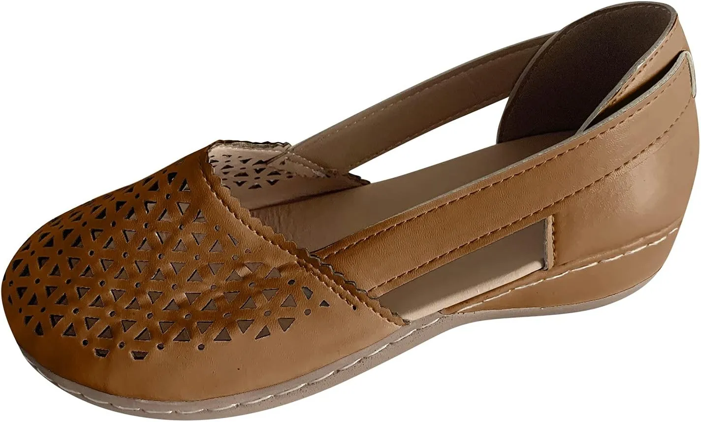 Women's Wedges Orthopedic Sandals Casual Beach Shoes Closed Toe Round Toe Hollowed Out Comfy Breathable Sandals