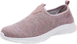 Womens White Tennis Shoes Platform Sneakers for Women Fashion Workout Shoes for Women Round Toe Slip On Casual Mens Loafers White Sneakers Men Wide