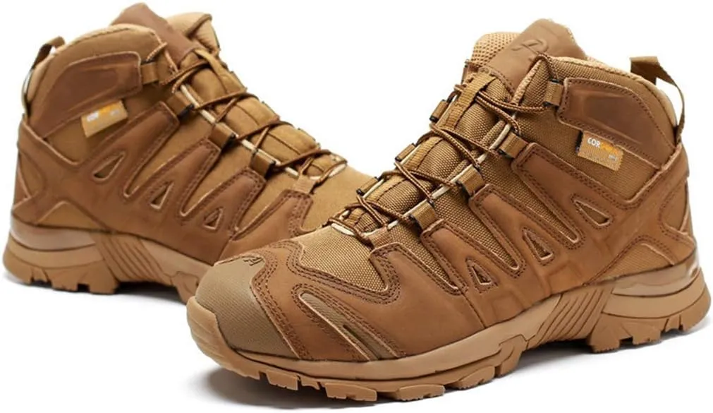 Wygwlg Mens Military Army Jungle Combat Boots Adult Durable Low Rise Hiking Boots Mountain Boots Camping Cadet Biker Boots