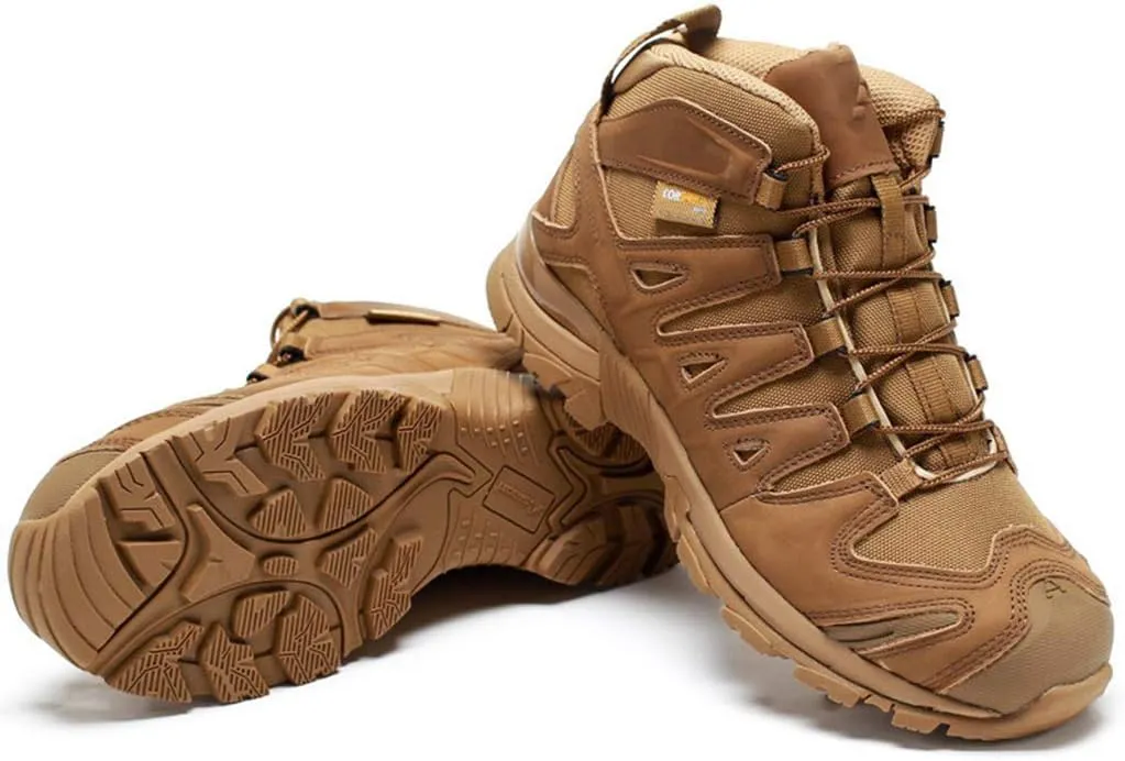Wygwlg Mens Military Army Jungle Combat Boots Adult Durable Low Rise Hiking Boots Mountain Boots Camping Cadet Biker Boots