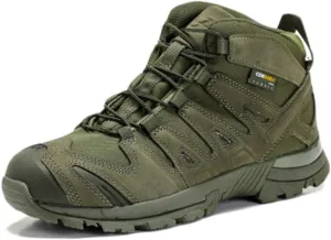 Wygwlg Mens Military Army Jungle Combat Boots Adult Durable Low Rise Hiking Boots Mountain Boots Camping Cadet Biker Boots