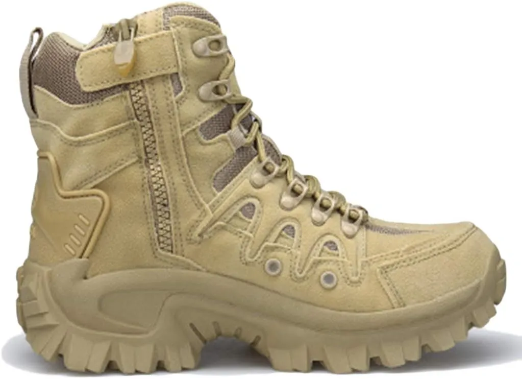 Wygwlg Mens Special Forces Boot Lightweight Military Combat Boots Low Rise Hiking Boots Durable Protection Boots