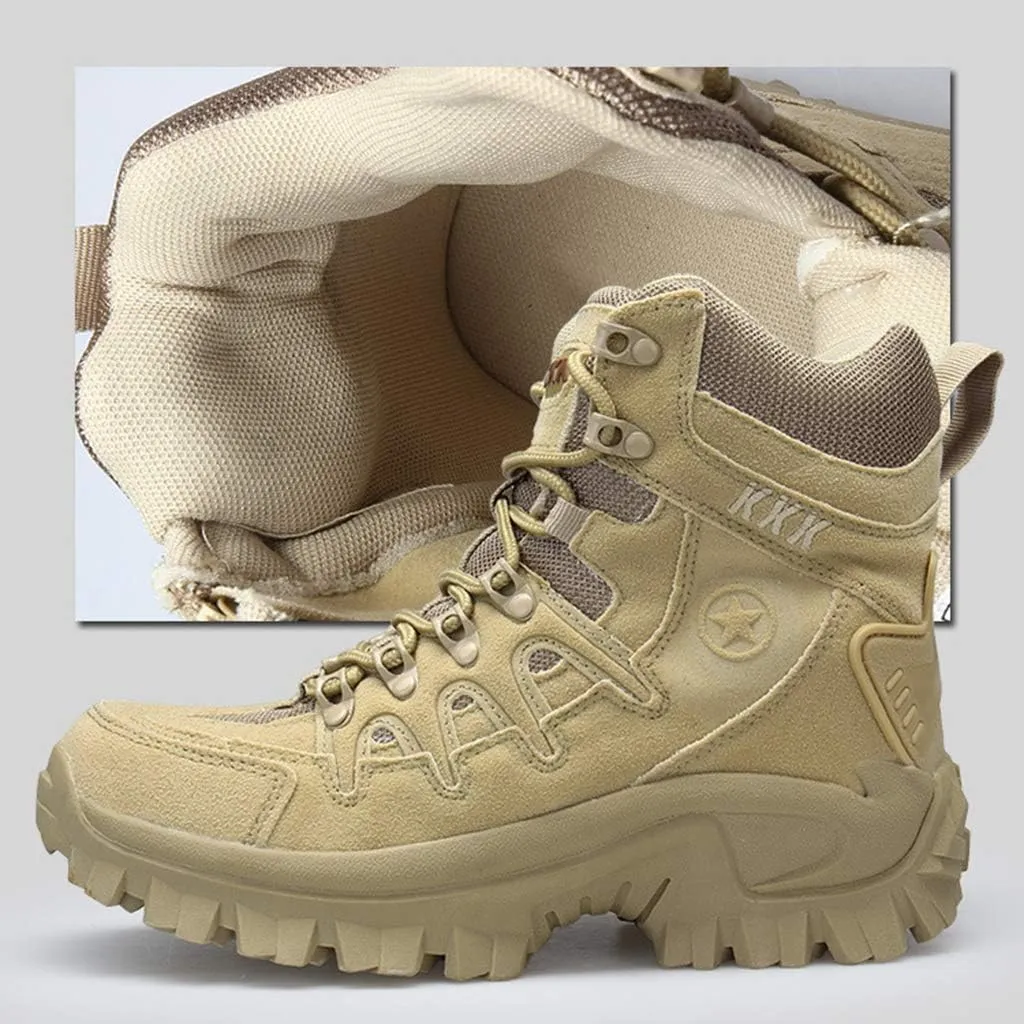 Wygwlg Mens Special Forces Boot Lightweight Military Combat Boots Low Rise Hiking Boots Durable Protection Boots
