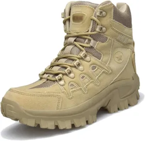 Wygwlg Mens Special Forces Boot Lightweight Military Combat Boots Low Rise Hiking Boots Durable Protection Boots