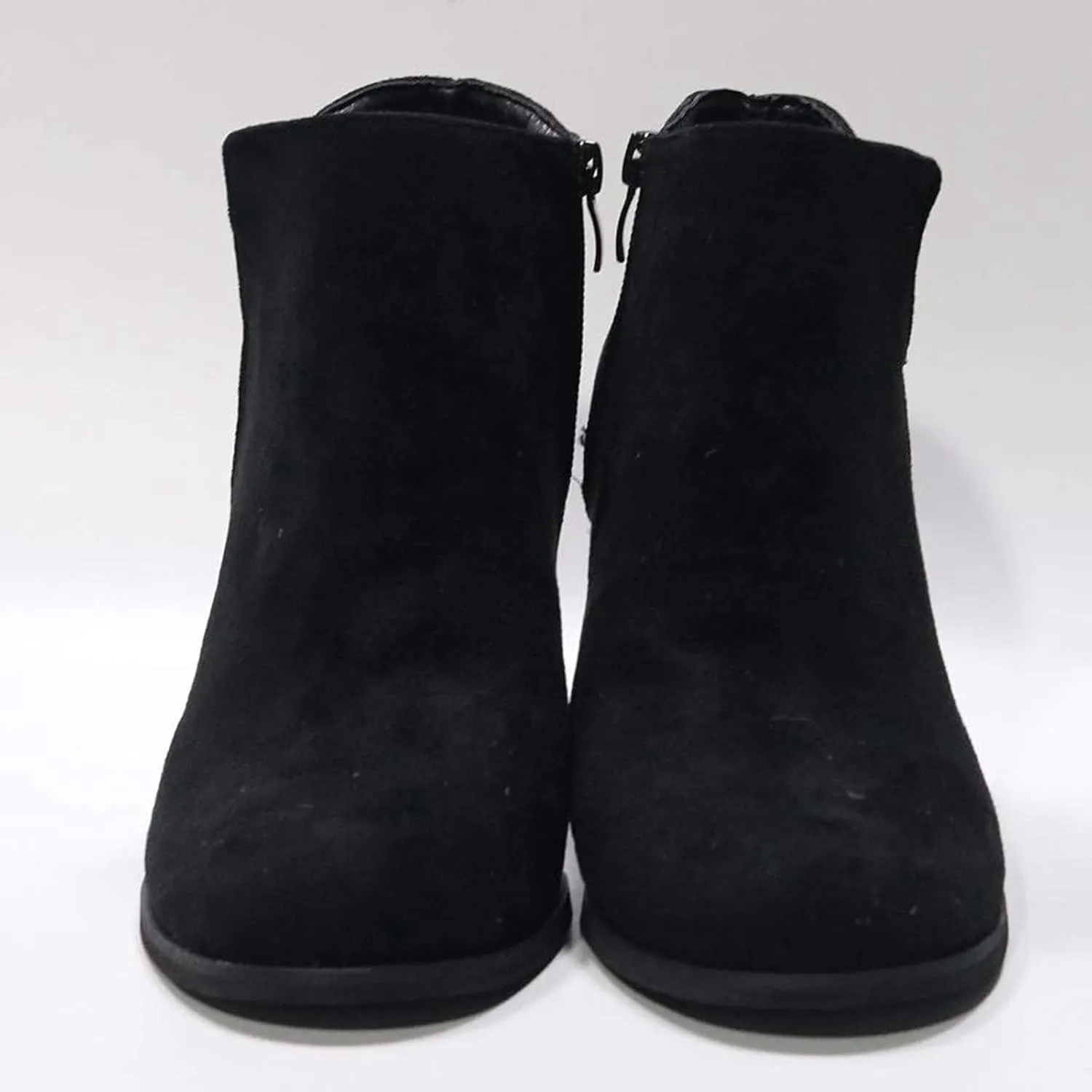 ZBYY Women's Wedge Booties,Fashion Suede Side Zipper Boots Chelsea Dress Ankle Booties Thick Heel Round Toe Ankle Shoes